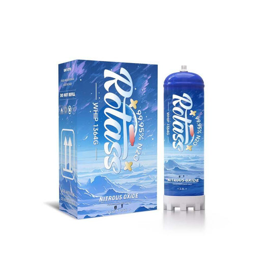 2 Pack 2.2L N2O Cylinder 1364 Gram Nitrous Oxide Cream Charger